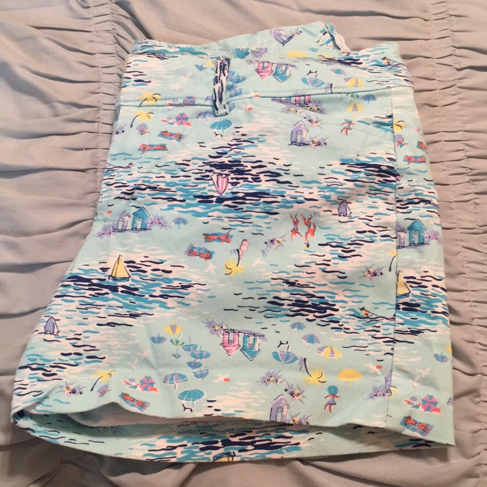 Blue patterned shorts